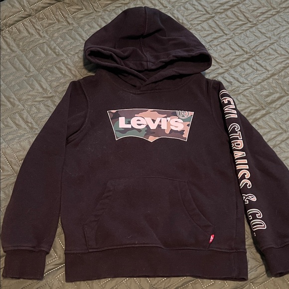 Levi's Kids Camouflage Logo Black Hoodie - Picture 1 of 5